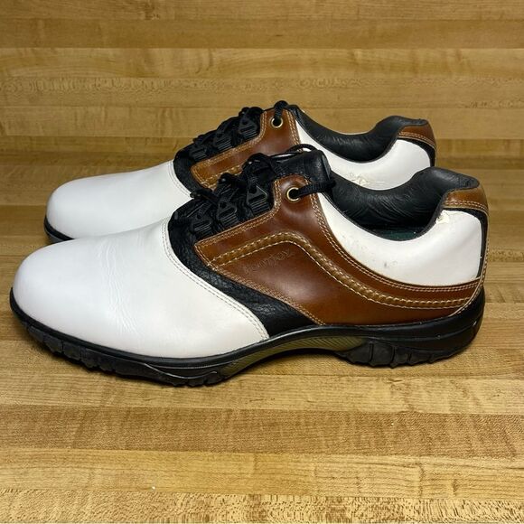 FootJoy Contour Series Mens Size 12 M Golf Shoes Soft Spikes 54108 Brown White main image 8